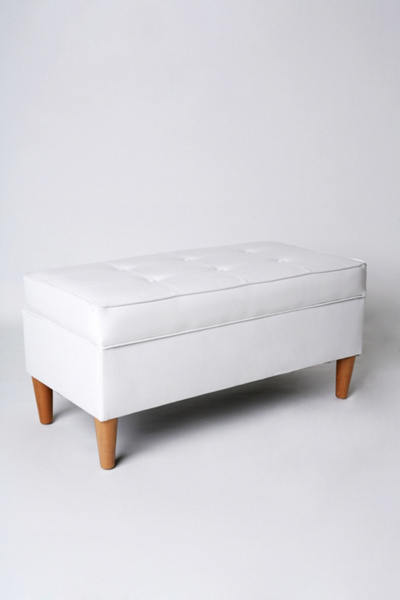 Jet Set Storage Bench - White