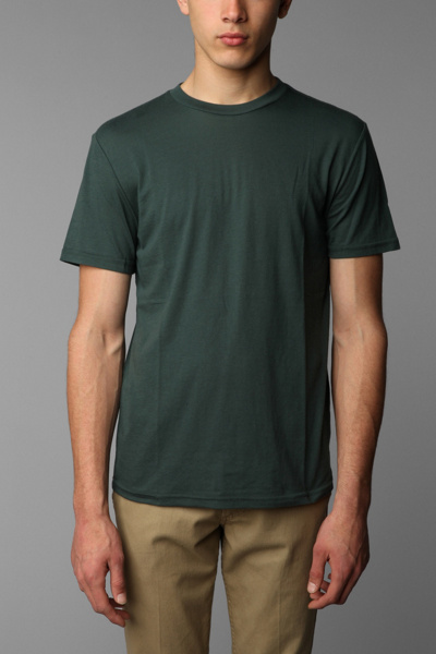 BDG Heathered Crew-neck Tee - Olive - Medium