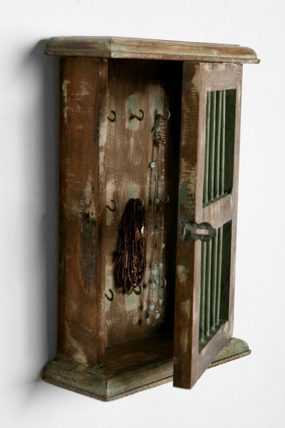 Weathered Wood Jewelry Cabinet