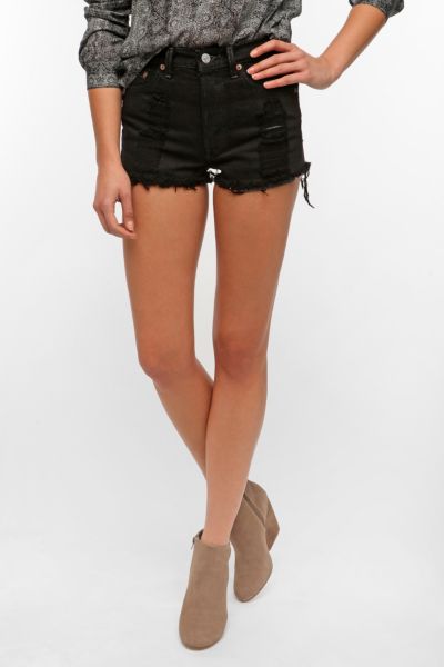 Urban Renewal Overdyed Cutoff Short - Black
