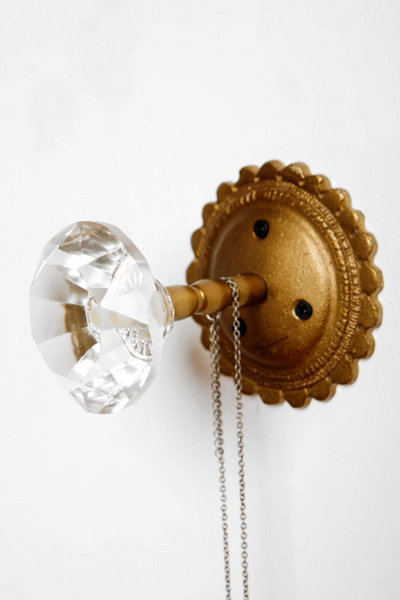 Antiqued Door Knob Hook