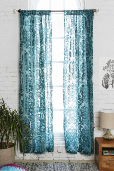 Damask Velvet Burnout Curtain