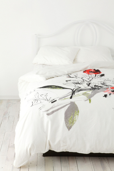 Wild Poppy Bouquet Duvet