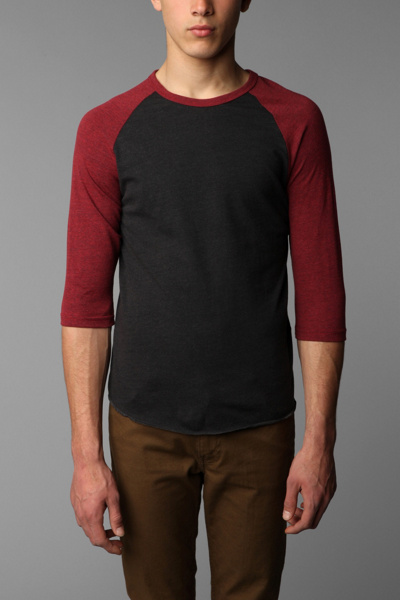 BDG Dual Raglan 3/4 Sleeve Tee