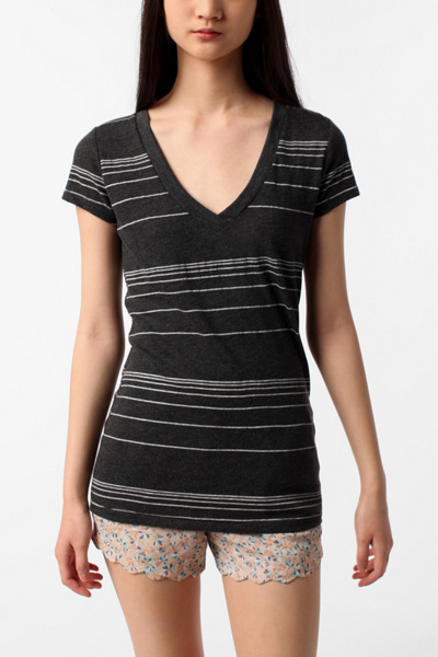 BDG Sunset Stripe V Neck Tee