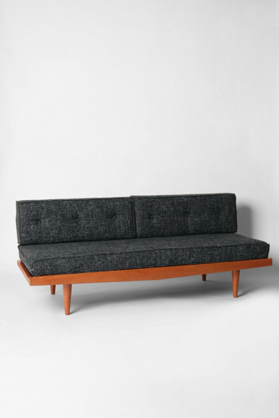 Mid-Century Sofa - Black Fleck