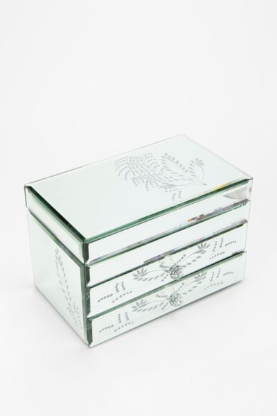 Thumbnail image for Etched Leaf Mirrored Jewelry Box