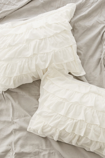 Plum & Bow Waterfall Ruffle Sham Set Urban Outfitters