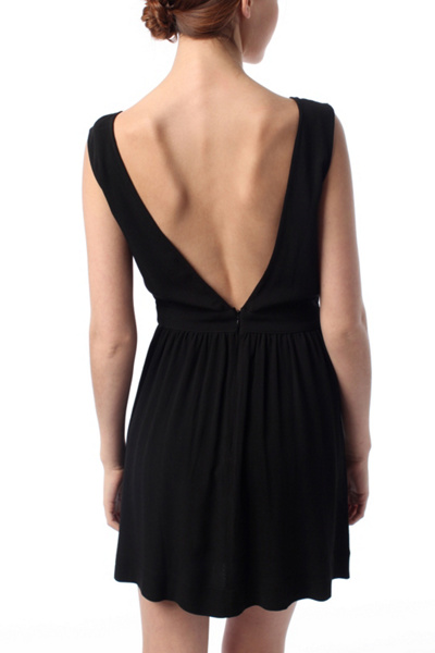 UrbanOutfitters.com > Silence & Noise Crepe V-Back Dress - UrbanOutfitters.com > Official Site of Urban Outfitters > Shop Women's, Men's and Apartment :  spring rayon zipper clothing