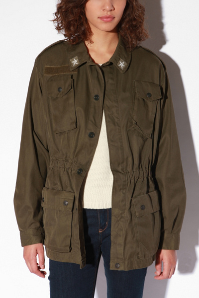 Urban Outfitters - Urban Renewal Vintage Cinch Waist Army Jacket :  jacket fall jacket military jacket jackets