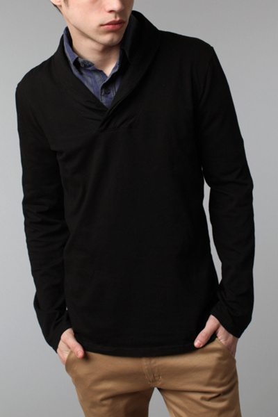 BDG Knit Shawl Pullover Shirt