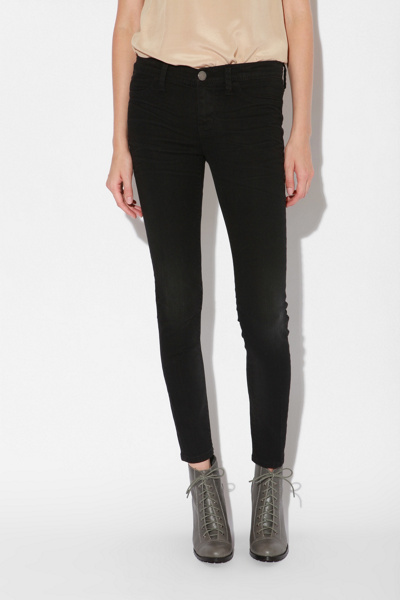 Silence & Noise Crinkle Denim Legging - Black