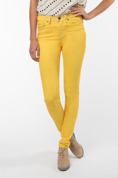 yellow cigarette pants