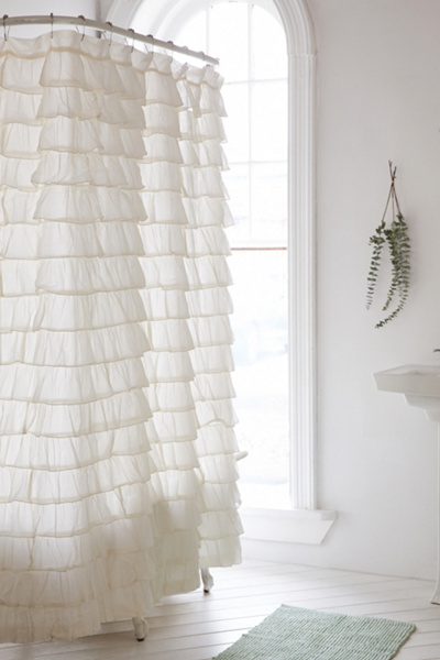 Waterfall Ruffle Shower Curtain Urban Outfitters
