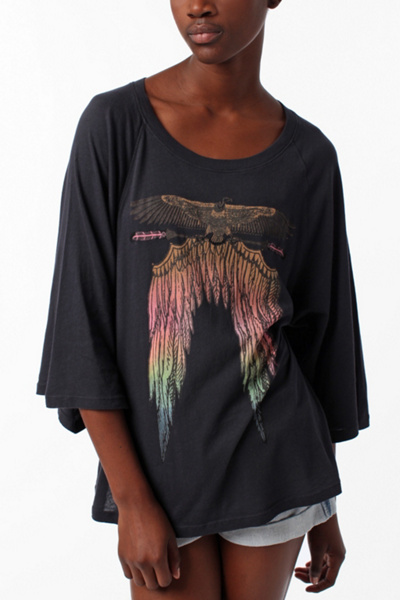 Wildfox Light Feather Raglan Tee 