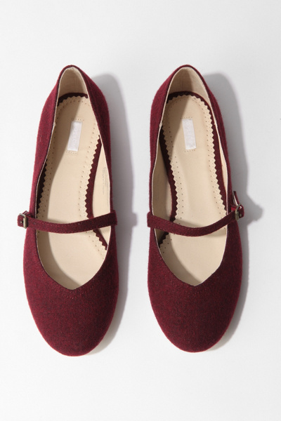 Cooperative Wool Mary Jane Flat Urban Outfitters