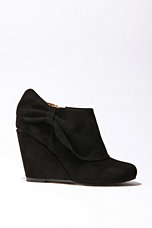 Cooperative Suede Bow Wedge Bootie
