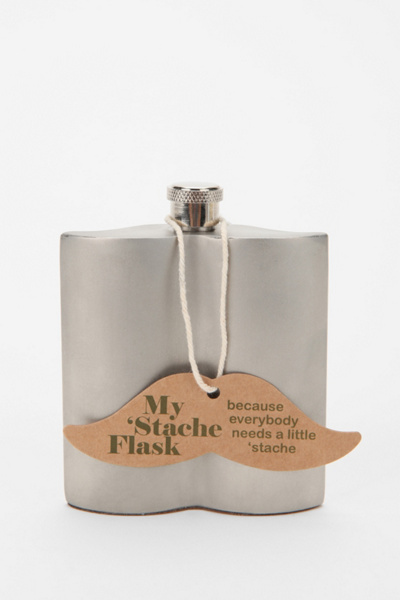Mustache Shaped Flask