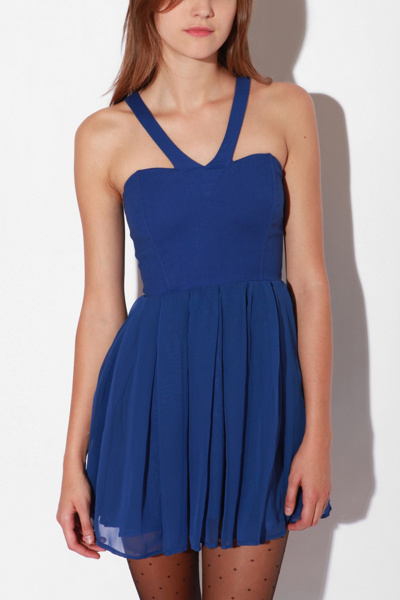 Angelina V-Neck Dress :  swingy tank straps sweetheart neckline layered