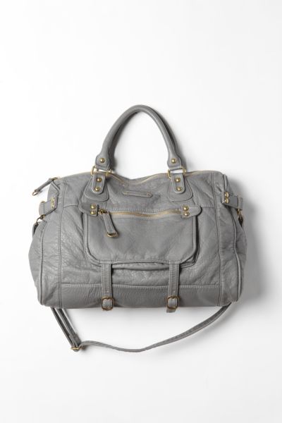 Deena & Ozzy Pebbled Pocket Front Moto Satchel