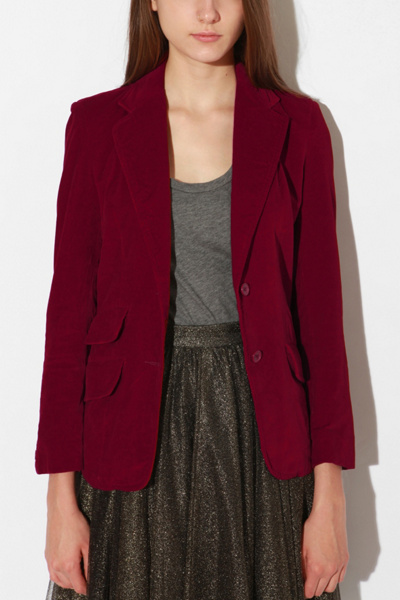 Urban Renewal - Vintage Velvet Blazer :  jacket outerwear urban renewal velevet blazer