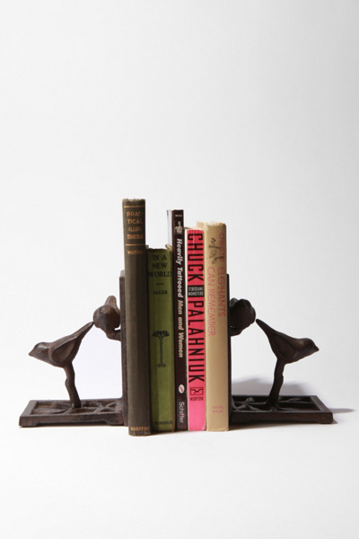 Bird and Lattice Bookend - Set of 2