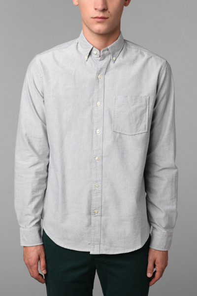 Hawkings McGill Pinpoint Oxford Shirt - Grey - Sma...