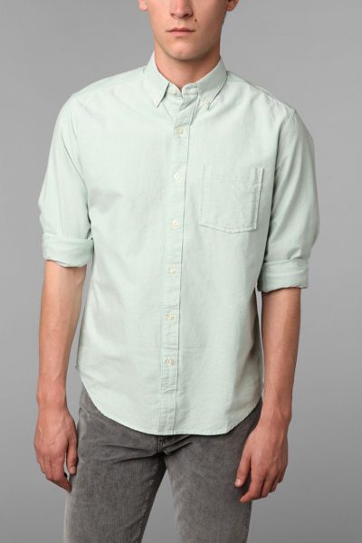 Hawkings McGill Pinpoint Oxford Shirt - Green - Xs...