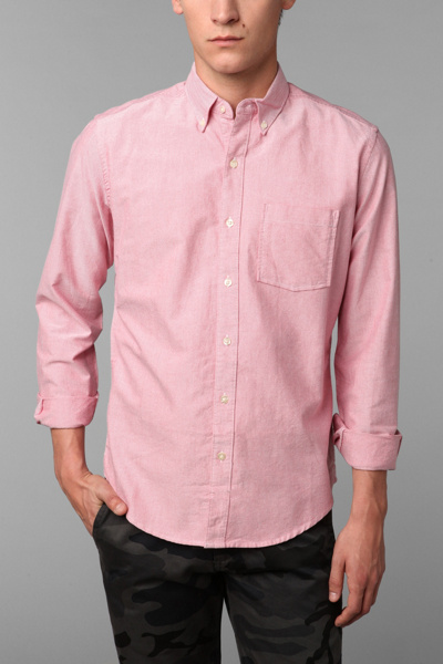 Hawkings McGill Pinpoint Oxford Shirt - Red - Xsma...