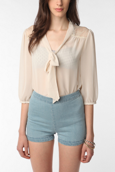 Pins and Needles - Lace Inset Blouse from urbanoutfitters.com
