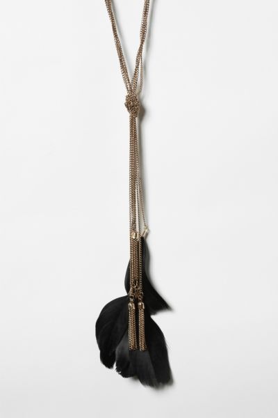 Knotted Feather Necklace