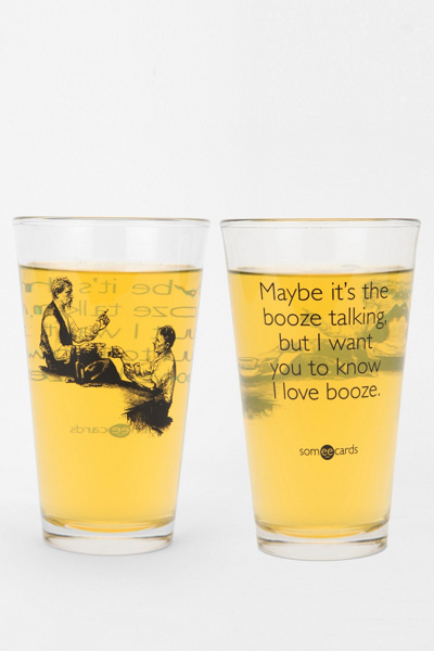 Booze Talking Pint Glass