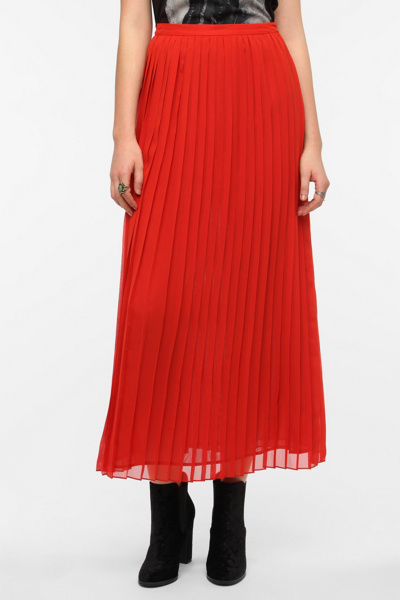 Sparkle & Fade Pleated Chiffon Maxi Skirt