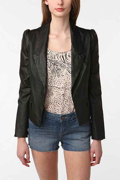 Urban Outfitters Sparkle & Fade Maximilian Leather Blazer