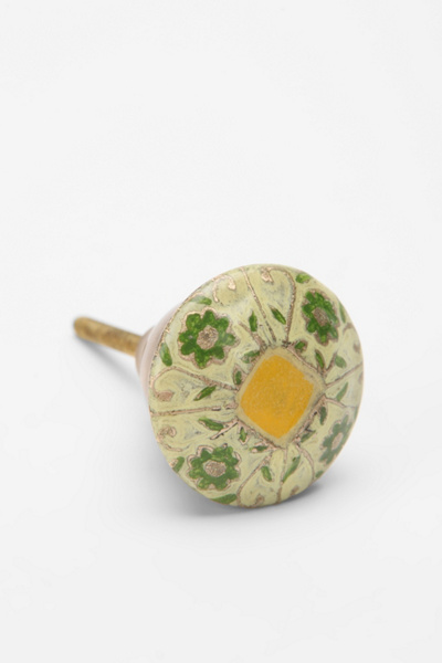 Thumbnail image for Yellow Floral Enamel Knob