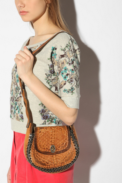 Urban Outfitters - Vintage '70s Hand-Tooled Stitched Bag :  leather bag bag acessory accessories
