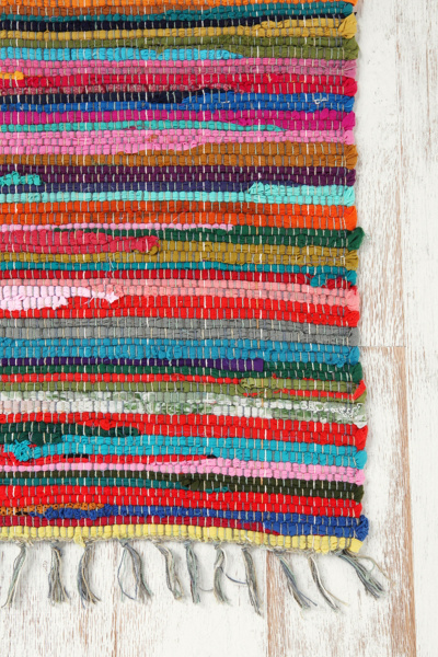 Rainbow Handmade Rag Rug Urban Outfitters