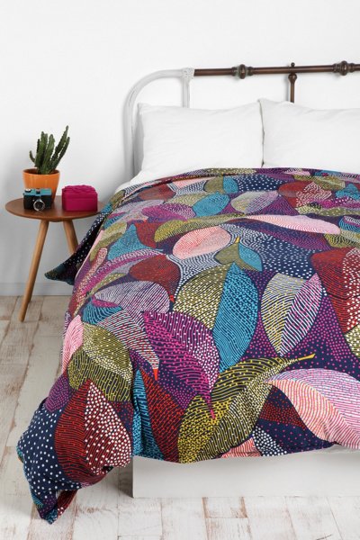 Dot Leaves Duvet Cover Urban Outfitters