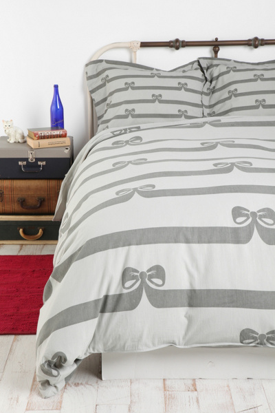 Thumbnail image for Bows and Stripes Duvet Cover