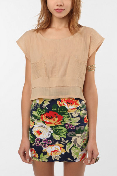 Grey Antics Gauze Crop Top
