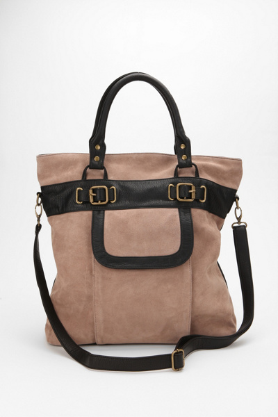 Cooperative Suede Foldover Tote Bag