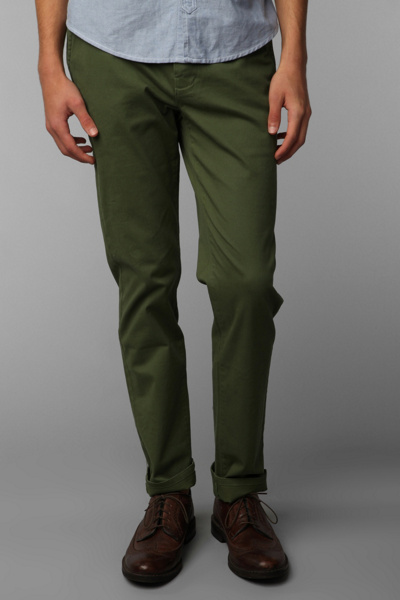 Hawkings McGill Stretch Skinny Chino - Olive - Siz...