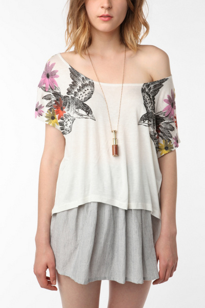 Pins and Needles Twin Sparrows Over-the-Shoulder Tee