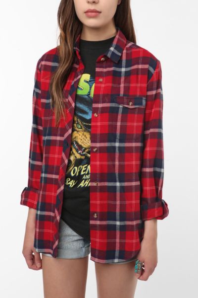 BDG Flannel Boyfriend Shirt - Urban Outfitters