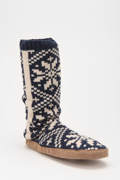 MUK LUKS Tall Mukluk Slipper - Blue Multi - Large mukluks