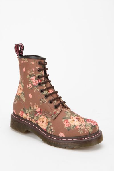 dr martens floral canvas boots