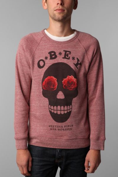OBEY Sinners Graphic Crew Sweatshirt