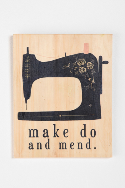 Thumbnail image for 15×12 Make Do and Mend by Clare Owen Wood Print