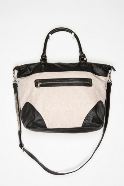 Deena & Ozzy Chain Tote - Ivory - One Size best handbags