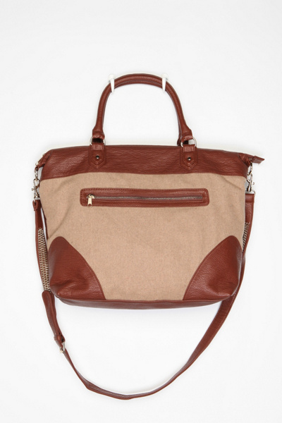 Deena & Ozzy Chain Tote - Brown - One Size best handbags